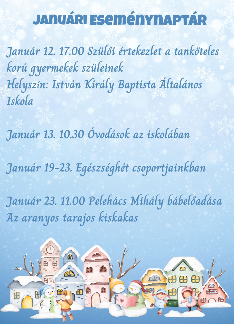 Januári eseménynaptár