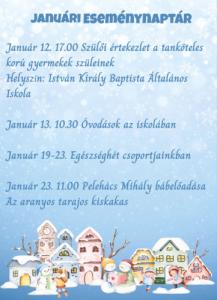 Januári eseménynaptár