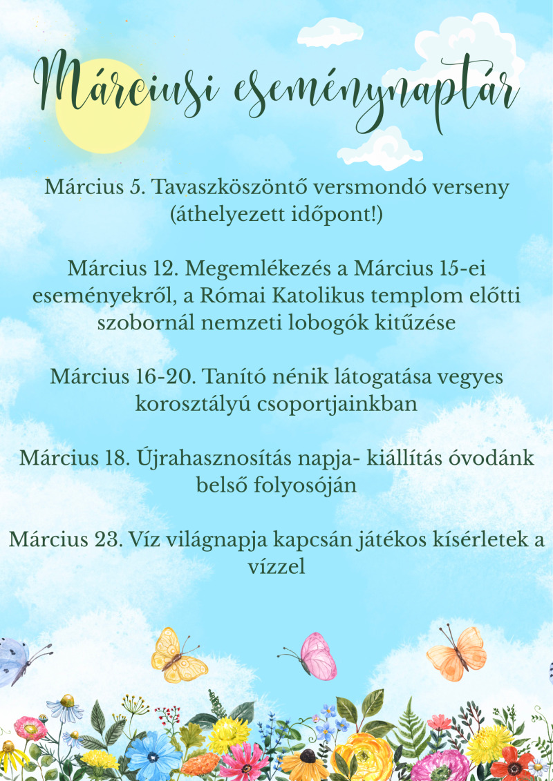 Márciusi eseményeink